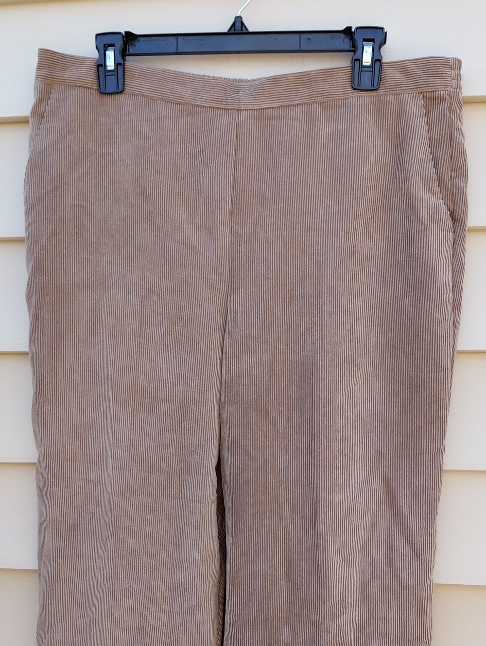 ALFRED DUNNER Women’s  Taupe Corduroy Straight-Leg Pants Size 14